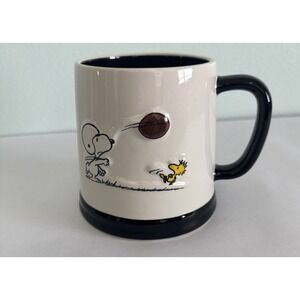 2025 Rae Dunn by Magenta and PEANUTS GO TEAM Snoopy Woodstock Football Mug